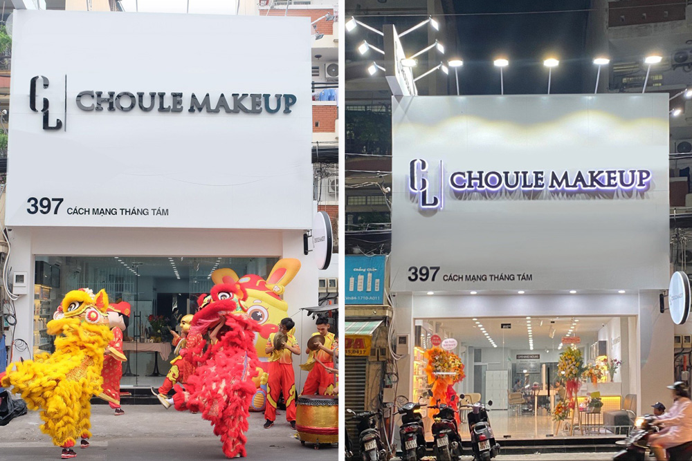 choule makeup trang điểm khai trương grand opening cửa hàng quận 10