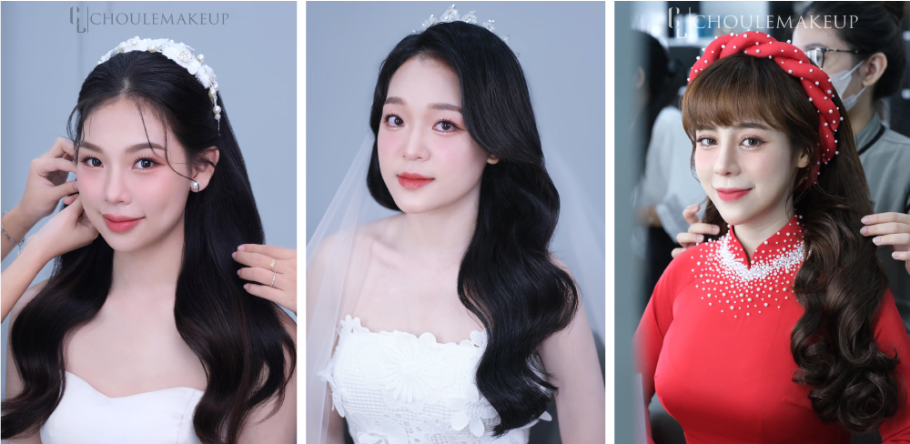 4 kiểu tóc đẹp cho cô dâu trong ngày cưới choule makeup trang điểm cô dâu