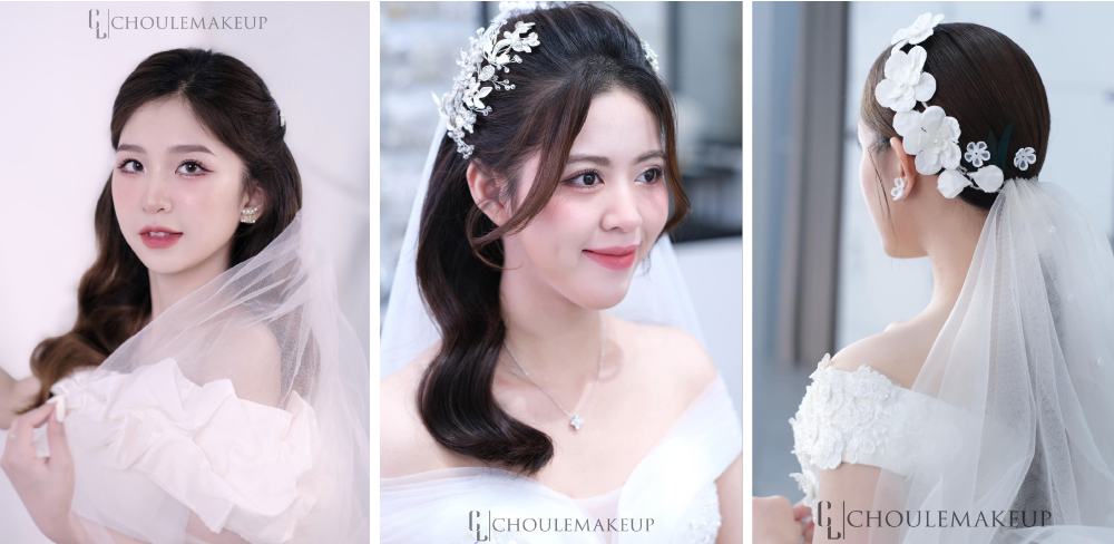 4 kiểu tóc đẹp cho cô dâu trong ngày cưới choule makeup trang điểm cô dâu 3