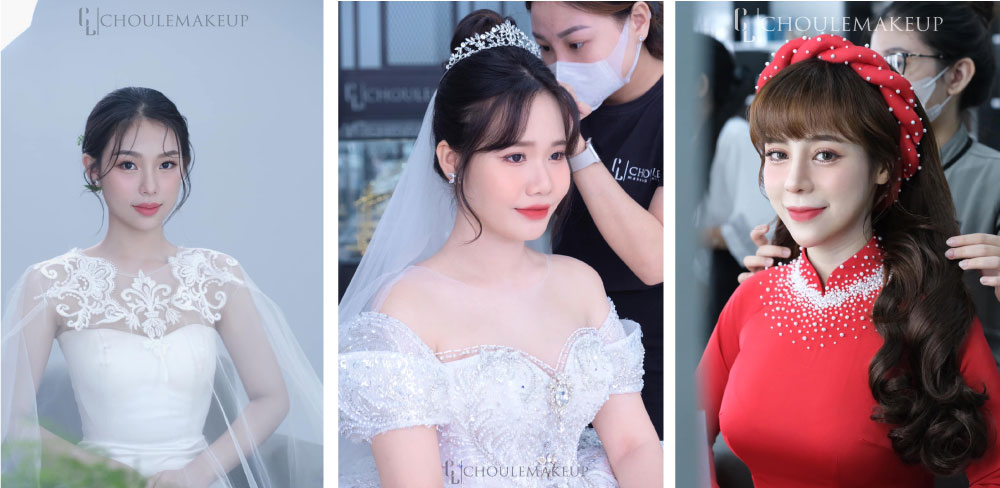 choule makeup trang điểm cô đâu bridal makeup tay nghề chuyên viên makeup