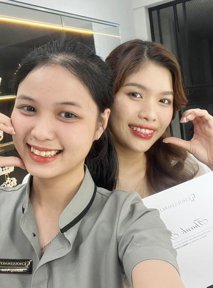 choule makeup phản hồi khách hàng feedback khoá học makeup cá nhân person makeup course Ngọc Phụng