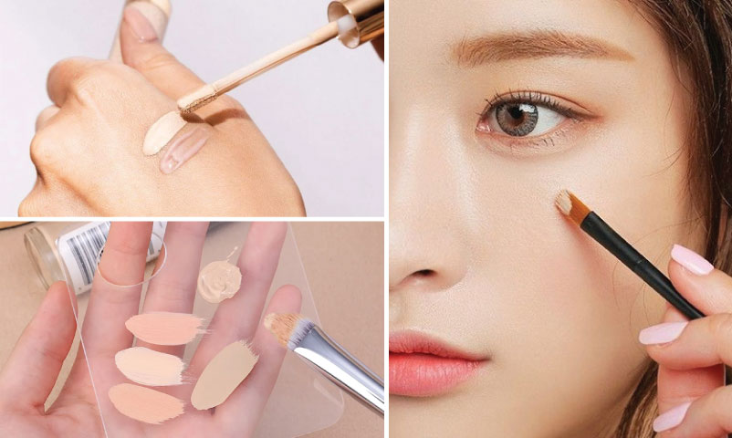 choule makeup che khuyết điểm bằng cọ nhỏ khi trang điểm