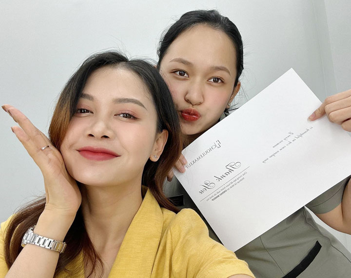 choule makeup phản hồi khách hàng feedback khoá học makeup cá nhân person makeup course Huệ Nguyễn