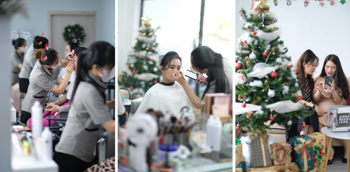 choule makeup trang điểm tiệc không khí giáng sinh noel