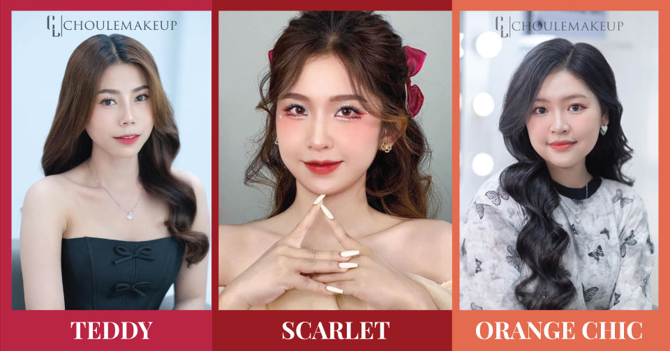 choule makeup tone trang điểm teddy scarlet orange chic không khí giáng sinh noel