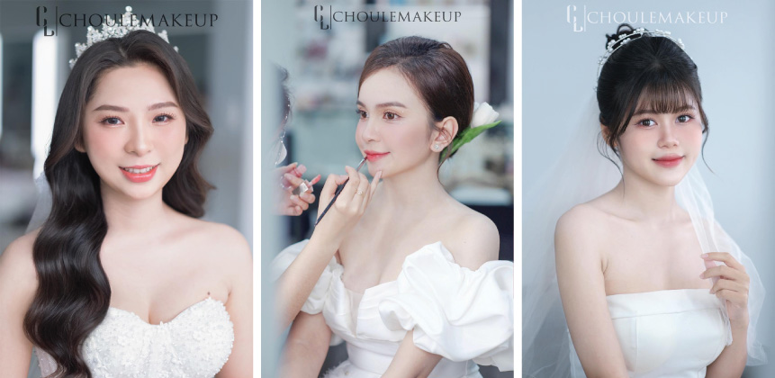 choule makeup trang điểm cô dâu bridal makeup tone makeup orange coral