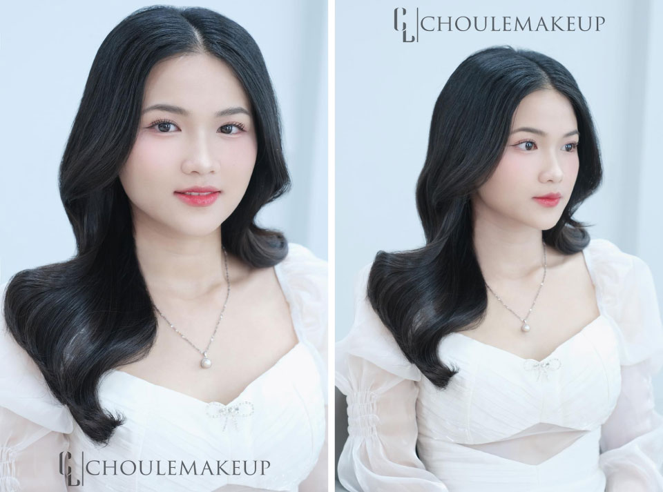 choule makeup trang điểm dự tiệc tone makeup tokyo pink tóc xõa