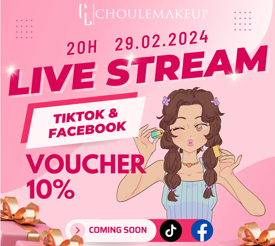 choule makeup sự kiện livestream trang điểm