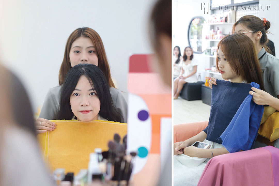 choule makeup trang điểm khai trương cửa hàng tại gò vấp personal color