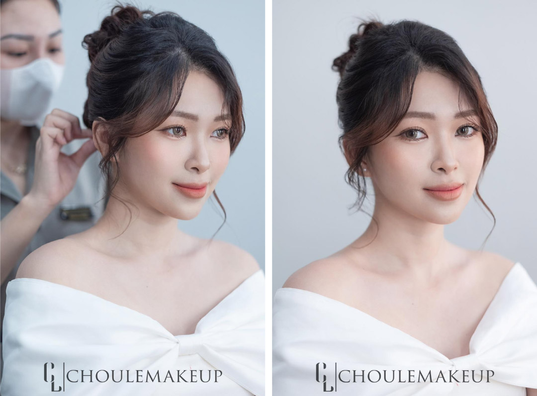 choule makeup phong cách trang điểm tone makeup nude orange cô dâu