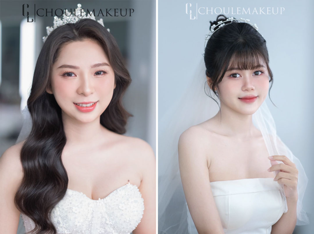 choule makeup trang điểm màu sắc makeup orange coral bridal makeup