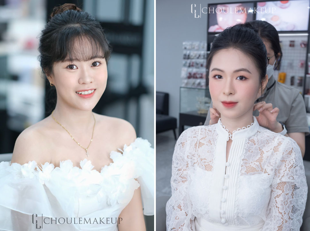 choule makeup trang điểm màu sắc makeup orange coral