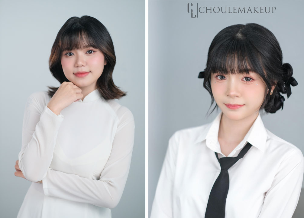 choule makeup trang điểm kỷ yếu áo dài và đồng phục học sinh