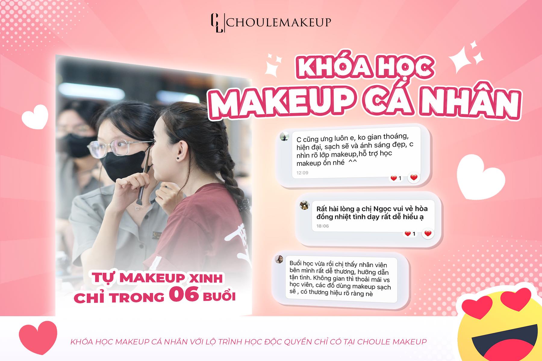 choule makeup khóa học makeup trang điểm cá nhân personal makeup course summer time