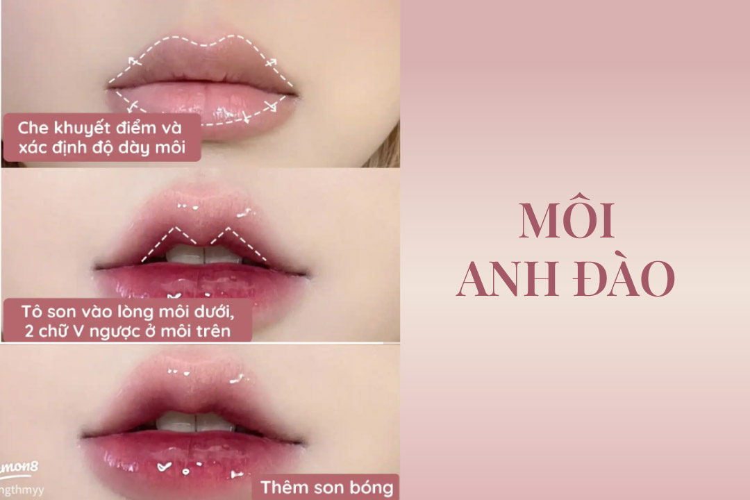 choule makeup trang điểm douyin son môi lipstick môi anh đào