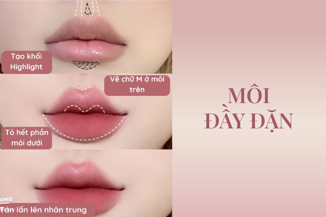 choule makeup trang điểm douyin son môi lipstick môi đầy đặn